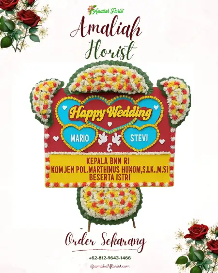 Papan Bunga Pernikahan Junwangi